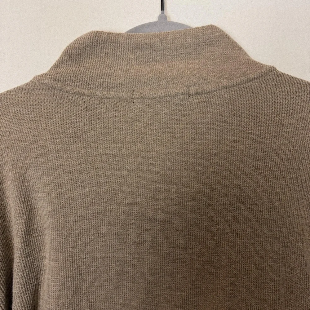 Banana Republic Sweater Mens XL Brown 1/4 Zip Mock Neck Knit‎ Pullover Soft